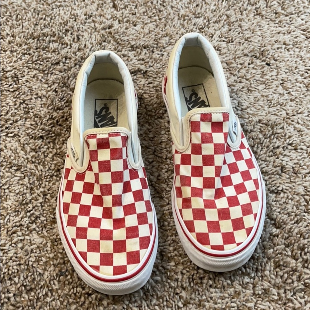 Red Checkered Vans